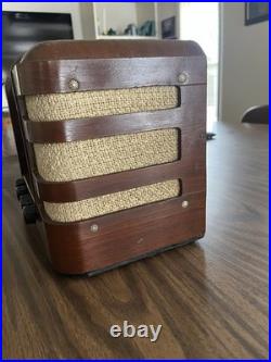 Vintage 1940'S Crosley American Tube Radio 66TC Restored Electronics Input Jack