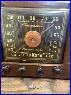 Vintage 1940'S Crosley American Tube Radio 66TC Restored Electronics Input Jack