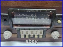 Vintage 1940 Zenith 6-S-439 Tube Radio Chassis 5678 Art Deco Wood WORKS
