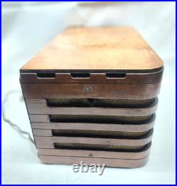 Vintage 1940 Zenith 6-S-439 Tube Radio Chassis 5678 Art Deco Wood WORKS