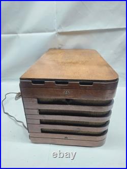 Vintage 1940 Zenith 6-S-439 Tube Radio Chassis 5678 Art Deco Wood WORKS