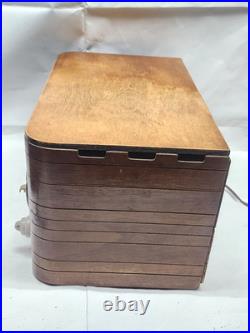 Vintage 1940 Zenith 6-S-439 Tube Radio Chassis 5678 Art Deco Wood WORKS