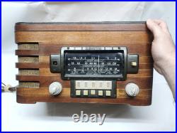 Vintage 1940 Zenith 6-S-439 Tube Radio Chassis 5678 Art Deco Wood WORKS