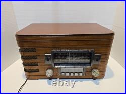 Vintage 1940 Zenith 6-S-439 Tube Radio Chassis 5678 Art Deco Wood WORKS GREAT