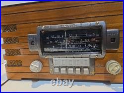 Vintage 1940 Zenith 6-S-439 Tube Radio Chassis 5678 Art Deco Wood WORKS GREAT