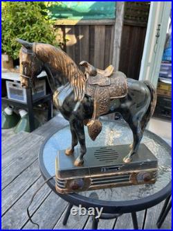Vintage 1940's Abbotwares Z477 Horse Tube Novelty Radio with Saddle Bronze Copper Vintage 1940's Abbotwares Z477 Horse Tube Novelty Radio with Saddle Bronze Copper
