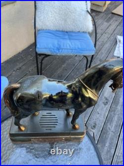 Vintage 1940's Abbotwares Z477 Horse Tube Novelty Radio with Saddle Bronze Copper
