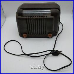 Vintage 1940's Aviation Bendix AM Radio Brown Bakelite Model 526A Rare Hump Back
