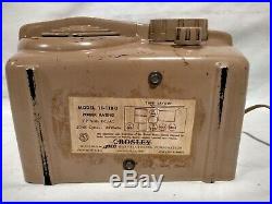 Vintage 1940's Crosley Model 11-118U Bullseye Midget Deco Tube Radio Bakelite