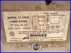 Vintage 1940's Crosley Model 11-118U Bullseye Midget Deco Tube Radio Bakelite