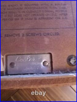 Vintage 1940's Drink Coca Cola Tube AM Radio(Untested)Some Little Damage See Pic
