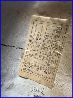 Vintage 1940's Empire Football Gridiron Tube Radio Amarillo TEXAS RARE