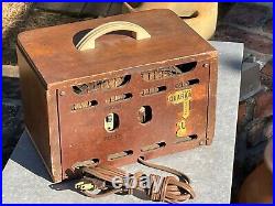 Vintage 1940's Philco Transitone Model PT 43 Wood & Bakelite Radio Works