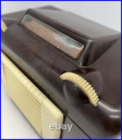 Vintage 1940's Setchell Carlson 408 Frog Eyes AM Bakelite 2 Tone Tube Radio