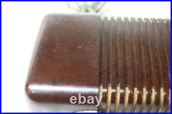 Vintage 1940's Silvertone Candy Cane Bakelite Tube Radio 3351 Powers on