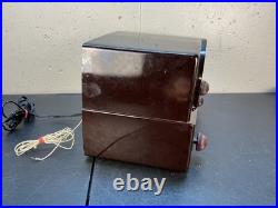 Vintage 1940's TUBED Zenith Bakelite Am Fm Table Radio Working
