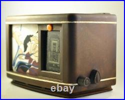 Vintage 1940's working small bakelite radio Philips 208U-47