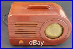 Vintage 1940s Bakelite Mid Century Modern Fada Bullet Model 1000 Handled Radio