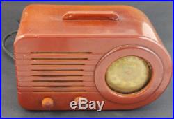 Vintage 1940s Bakelite Mid Century Modern Fada Bullet Model 1000 Handled Radio
