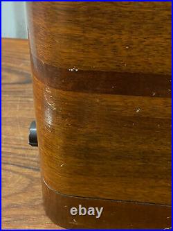 Vintage 1940s Crosley Model 62TD Tube Radio Wooden Case -Works
