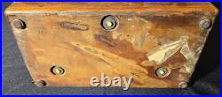 Vintage 1940s Emerson Wood Tube Radio Art Deco Dial Carry Handle UNTESTED AS-IS