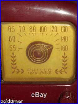 Vintage 1940s Philco Transitone Table Top Radio Model 48-225
