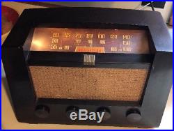 Vintage 1940s RCA Model 8R71 Bakelite AM FM Tube Radio Sounds Great