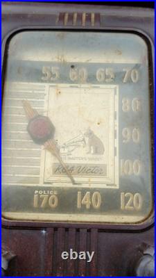 Vintage 1940s RCA Nipper Dial Vacuum Tube Bakelite Radio Pre-war. Parts Only