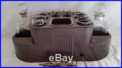 Vintage 1940s Stewart Warner Porto Baradio 9008-D Tube Radio Drinking Caddy Set
