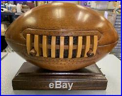 Vintage 1940s The Gridiron RARE Wood Football Tube Radio by Empire for repair