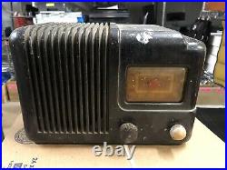 Vintage 1940s Unknown Brand Bakelite Tube Radio For Parts
