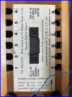 Vintage 1940s WILMAK BENTON Denchum Personal Radio TUBE RADIO