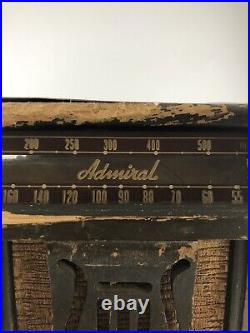 Vintage? 1941 Admiral Radio 4204 Turns On Excellent Project As Is CR
