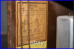 Vintage 1941 Philco 41-250 AM/SW Wood Case Tube Radio WORKS GREAT/SEE VIDEO