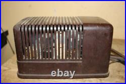 Vintage 1941 Silvertone Candy Cane 7024 Tube Radio Bakelite Case