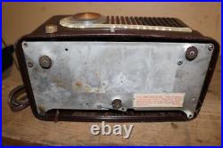 Vintage 1941 Silvertone Candy Cane 7024 Tube Radio Bakelite Case