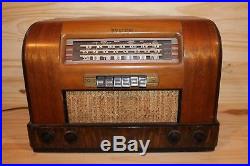 Vintage 1942 Philco Model 42-345 Wood Case Tube Radio Working