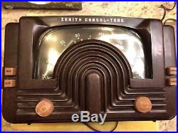 Vintage 1942 Zenith 6D015 bakelite tube radio orig. ART DECO
