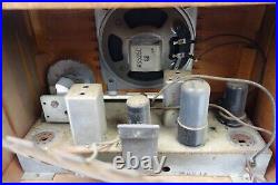 Vintage 1945 Harold Lifton 92-1 Wood Table Tube Radio Made in USA Parts Repair