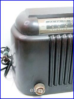 Vintage 1946 Bendix Super Heterodyne Tube Radio 0526A KC Police Aviation WORKING