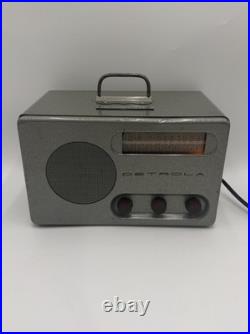 Vintage 1946 Detrola 568-1 Tube Radio AM Shortwave Metal Case Working Tested