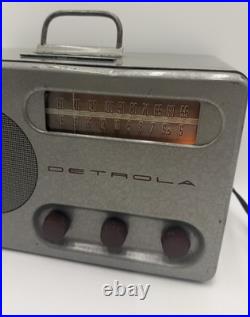 Vintage 1946 Detrola 568-1 Tube Radio AM Shortwave Metal Case Working Tested