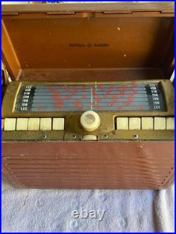 Vintage 1946 General Electric GE Radio 260 Portable Tube AM Short Wave Untested