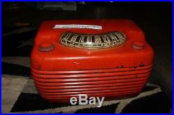 Vintage 1946 Philco Model 46-420 Hippo 6 Tube Radio Orange