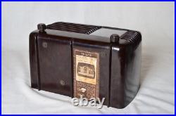 Vintage 1946 Philco Transitone Bakelite Tube Radio 46-200 Working Condition