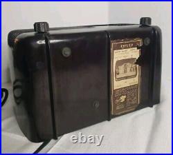 Vintage 1946 Philco Transitone Bakelite Tube Radio 46-200 Working Condition MCM