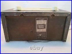 Vintage 1946 Philco Vacuum Tube AM Radio Model 47-204 Working Light Sound