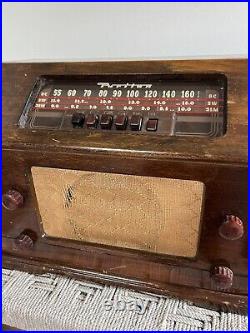 Vintage 1946 Puritan Wood Tube Radio Model 508 Pure Oil Corp Working