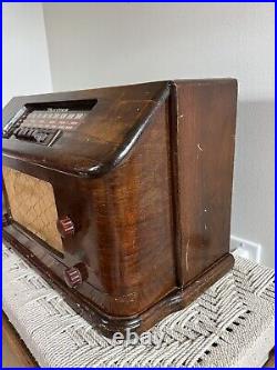 Vintage 1946 Puritan Wood Tube Radio Model 508 Pure Oil Corp Working