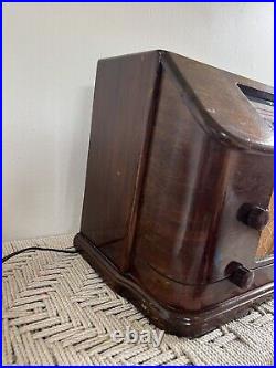 Vintage 1946 Puritan Wood Tube Radio Model 508 Pure Oil Corp Working